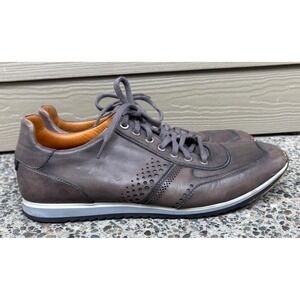 Magnanni Cristian Men's Leather Sneakers Casual Lace Up Shoes Size 10M Gray